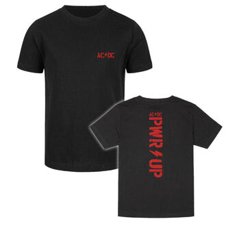Barn t-shirt AC/DC - (PWR UP) - svart/röd - METAL-KIDS - 790.25.8.3